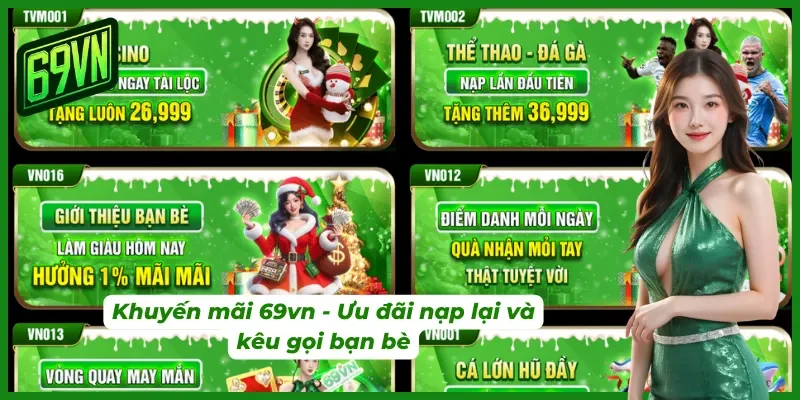 Từ trở lại đến kêy gọi bạn bè - Tất cả quà khủng đều đang chờ bạn khám phá tại 69vn